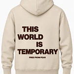 Poleron Canguro - "This World Is Temporary" (Variedad Colores)