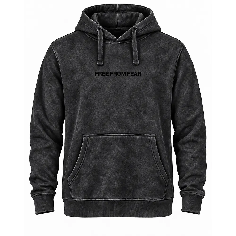 Poleron Canguro Acid Wash - This World Is Temporary"
