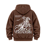 Poleron Boxy Acid Wash - "Fiel Y Verdadero" (Variedad Colores)