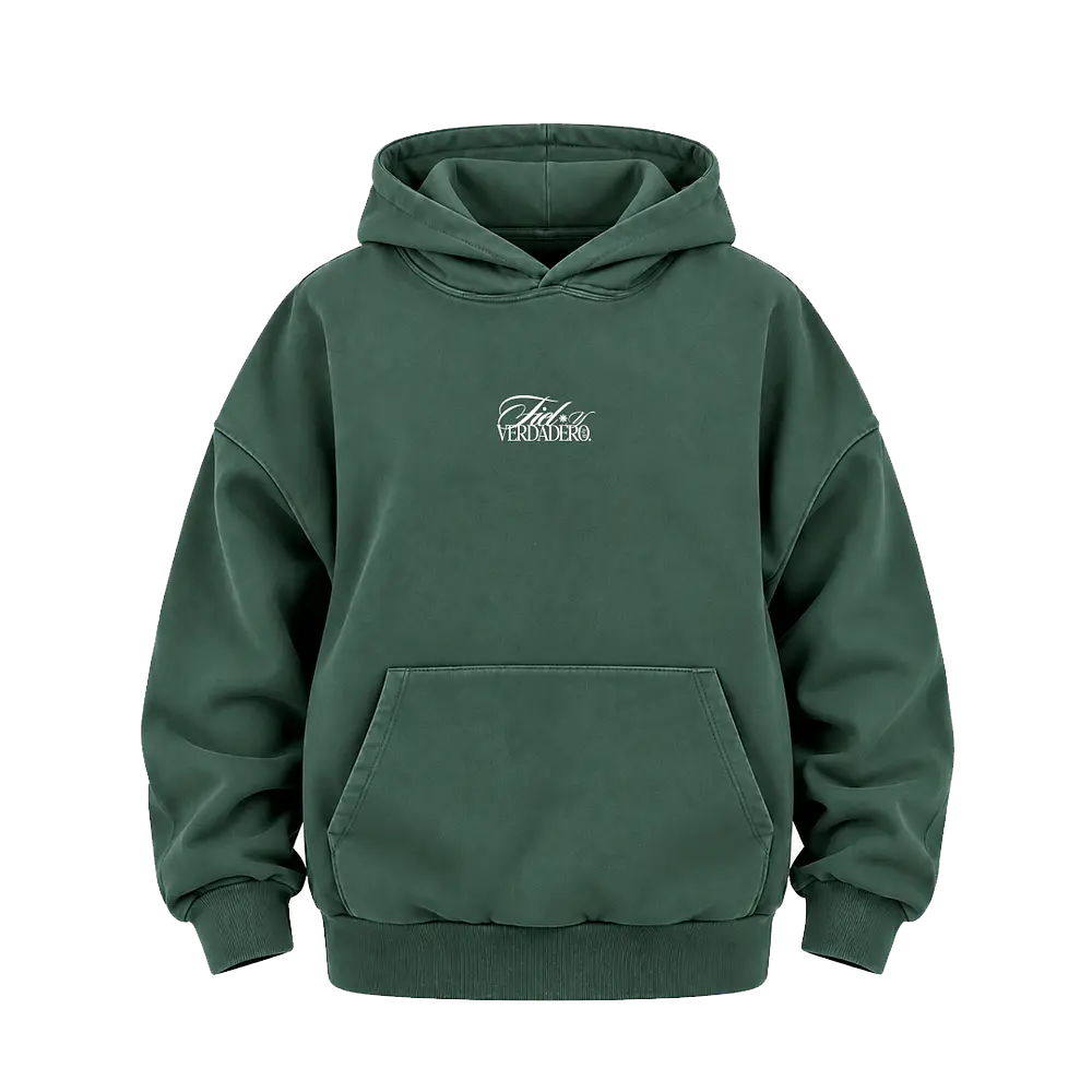 Poleron Boxy Acid Wash - "Fiel Y Verdadero" (Variedad Colores)