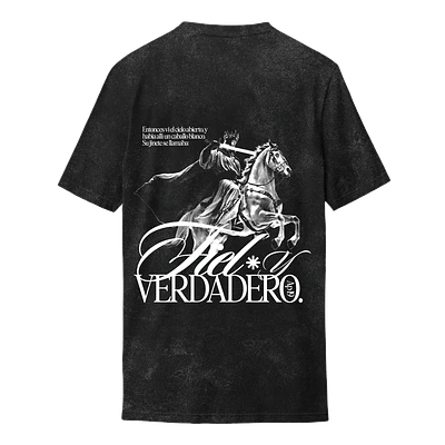 Polera Acid Wash - "Fiel Y Verdadero"