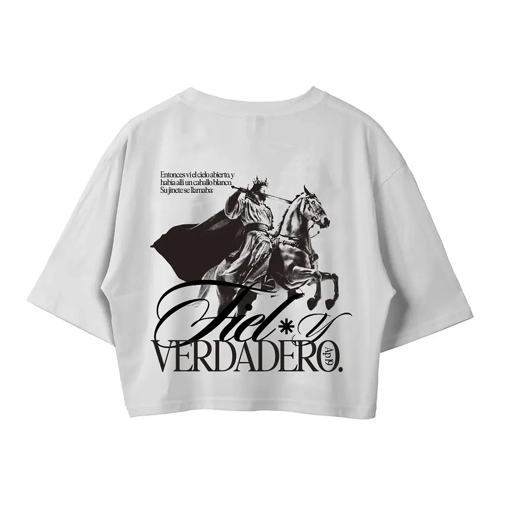 Polera Boxy - "Fiel Y Verdadero" (Variedad de Colores)