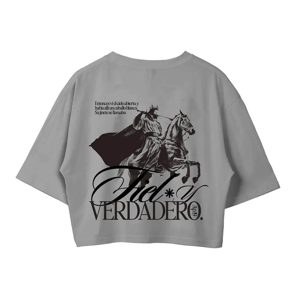 Polera Boxy - "Fiel Y Verdadero" (Variedad de Colores)