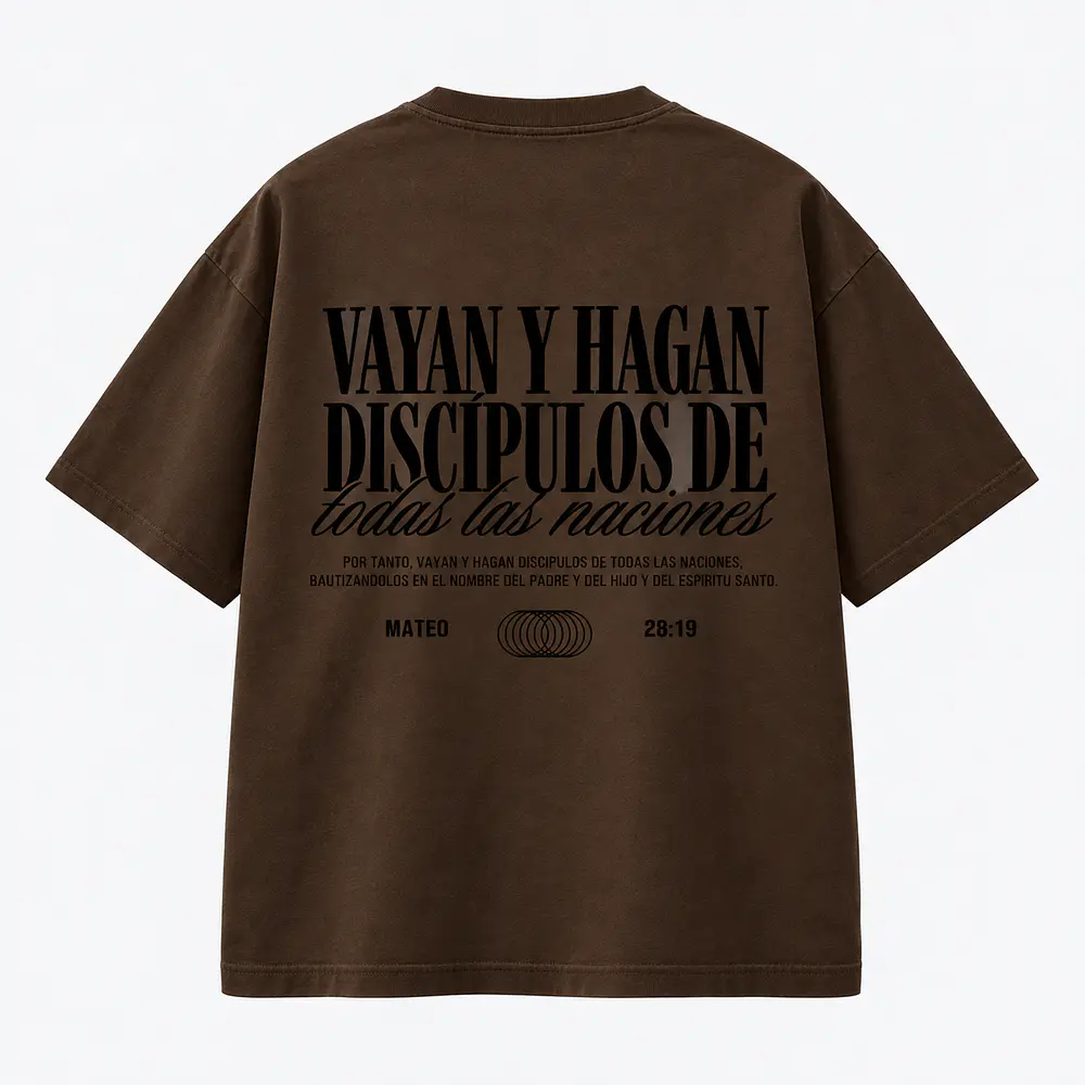 Polera - "Vallan Y Hagan Discípulos De Todas las Naciones" (Variedad de Colores)