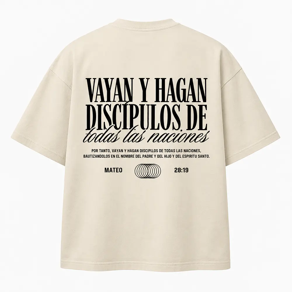 Polera - "Vallan Y Hagan Discípulos De Todas las Naciones" (Variedad de Colores)
