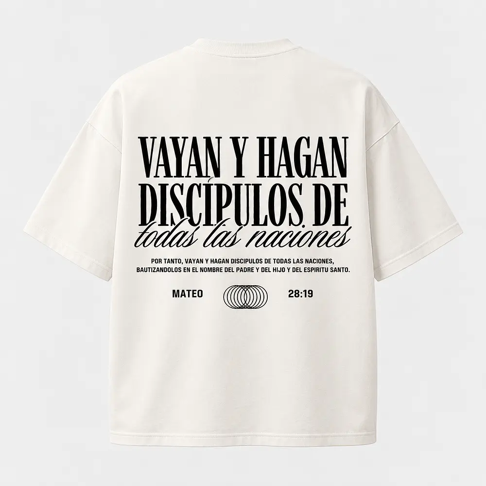 Polera - "Vallan Y Hagan Discípulos De Todas las Naciones" (Variedad de Colores)