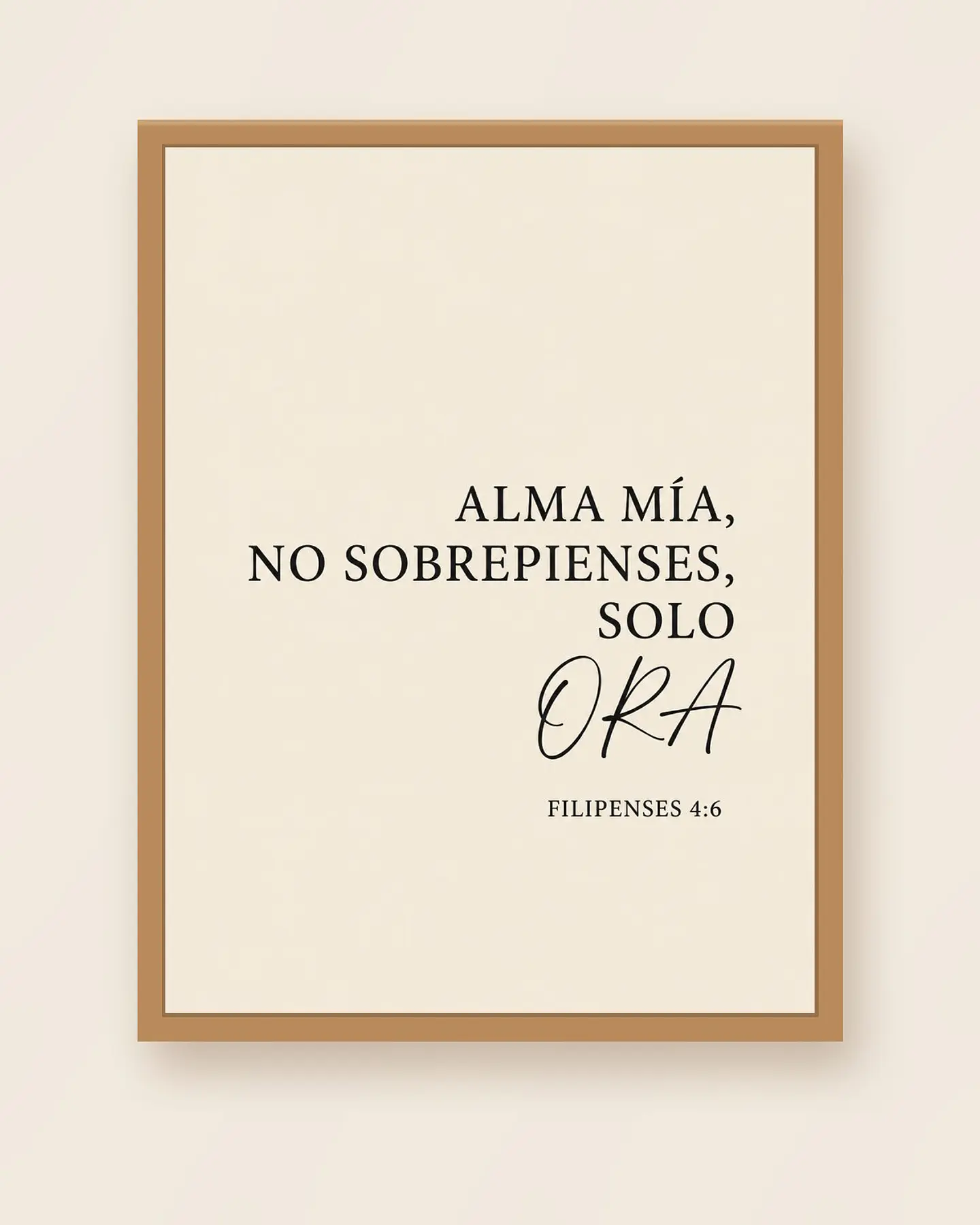 Alma mía, no sobrepienses, solo ora · AM-01 1