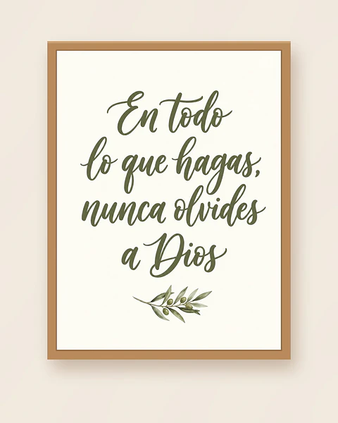 En todo lo que hagas, nunca olvides a Dios · BH-01