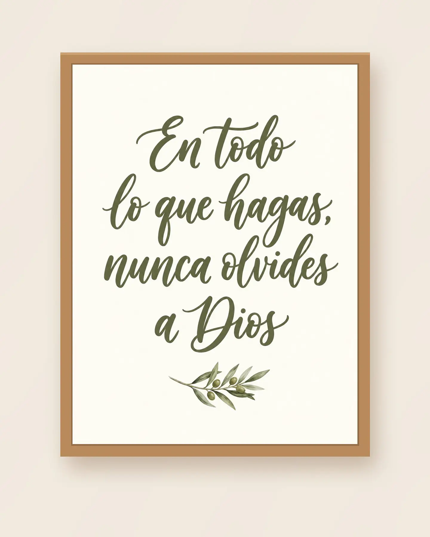 En todo lo que hagas, nunca olvides a Dios · BH-01 1