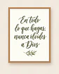 En todo lo que hagas, nunca olvides a Dios · BH-01 - Miniatura 1