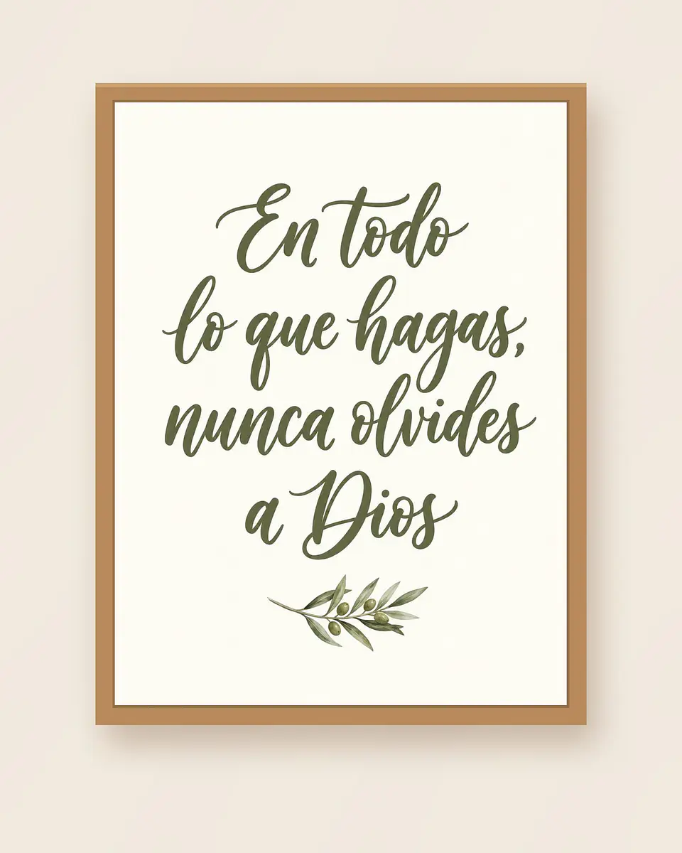 En todo lo que hagas, nunca olvides a Dios · BH-01 1