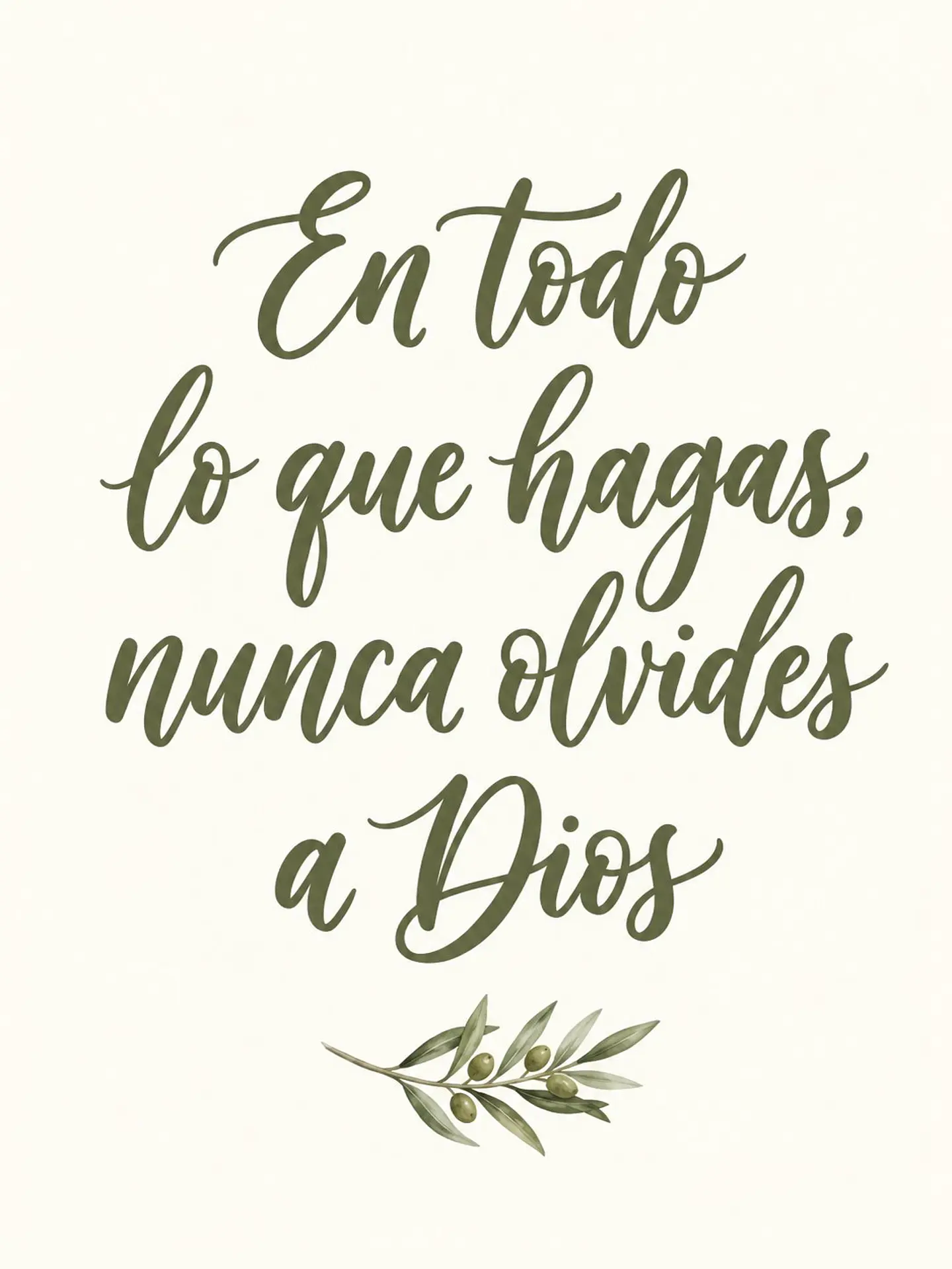 En todo lo que hagas, nunca olvides a Dios · BH-01 2