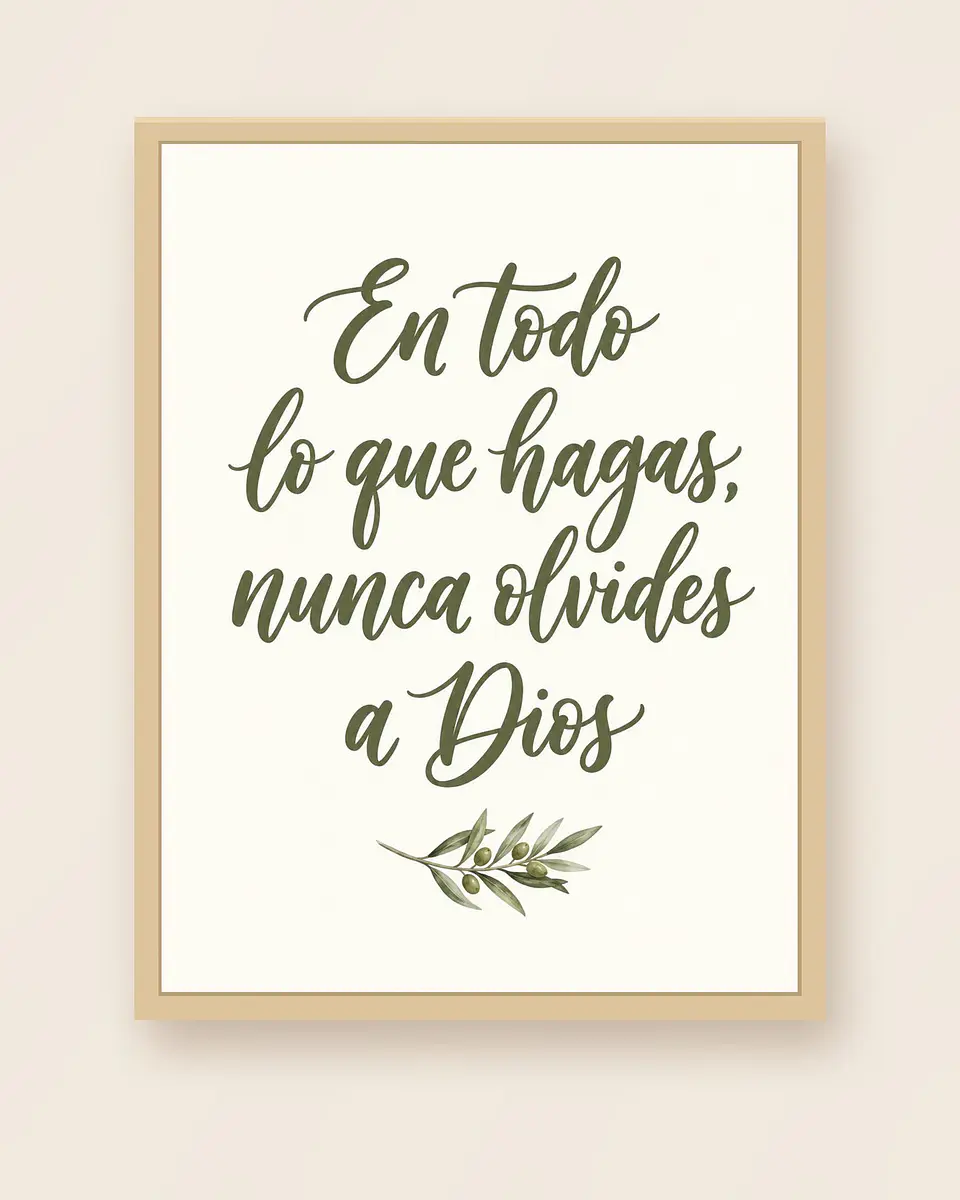 En todo lo que hagas, nunca olvides a Dios · BH-01 3