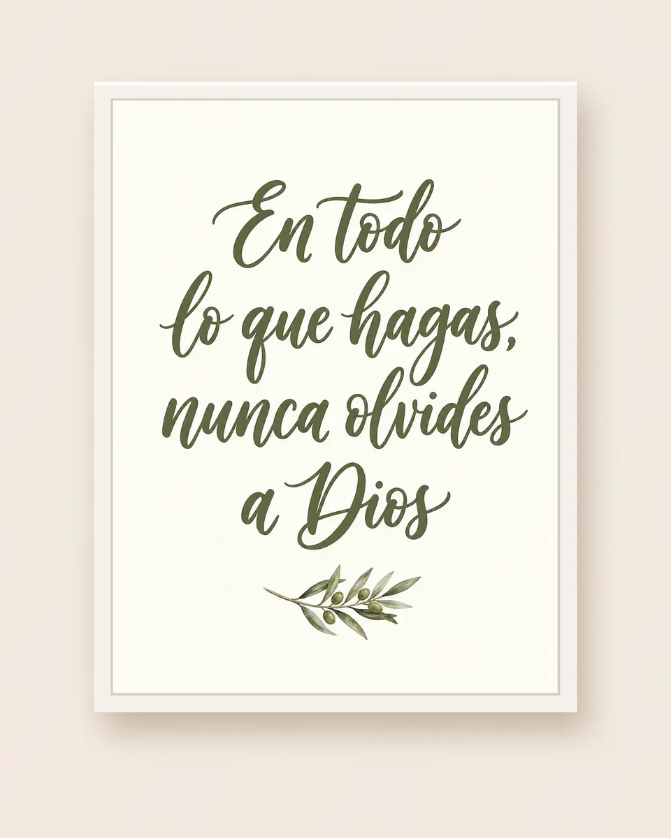 En todo lo que hagas, nunca olvides a Dios · BH-01 4