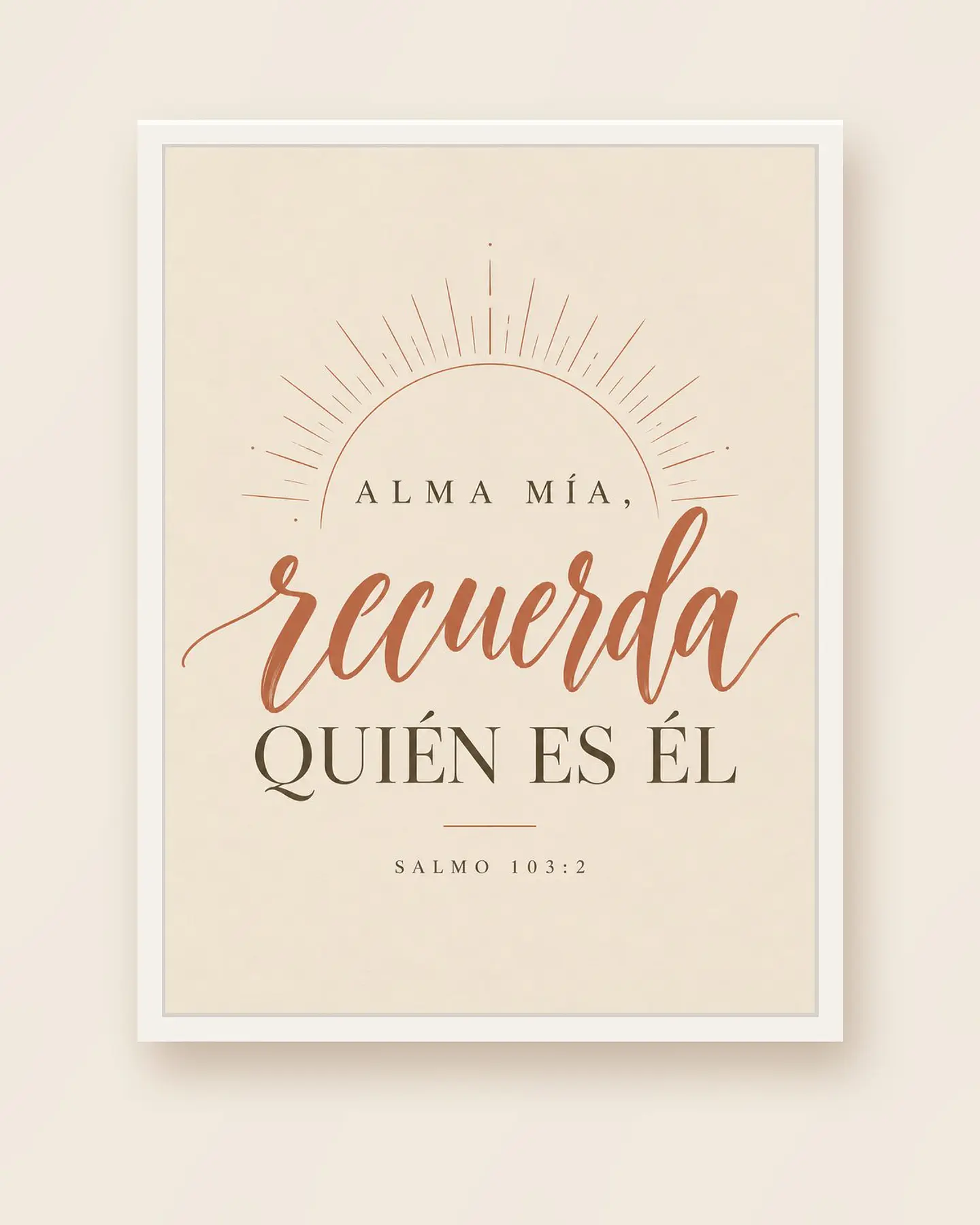 Alma mía, recuerda quién es Él · AM-08 4