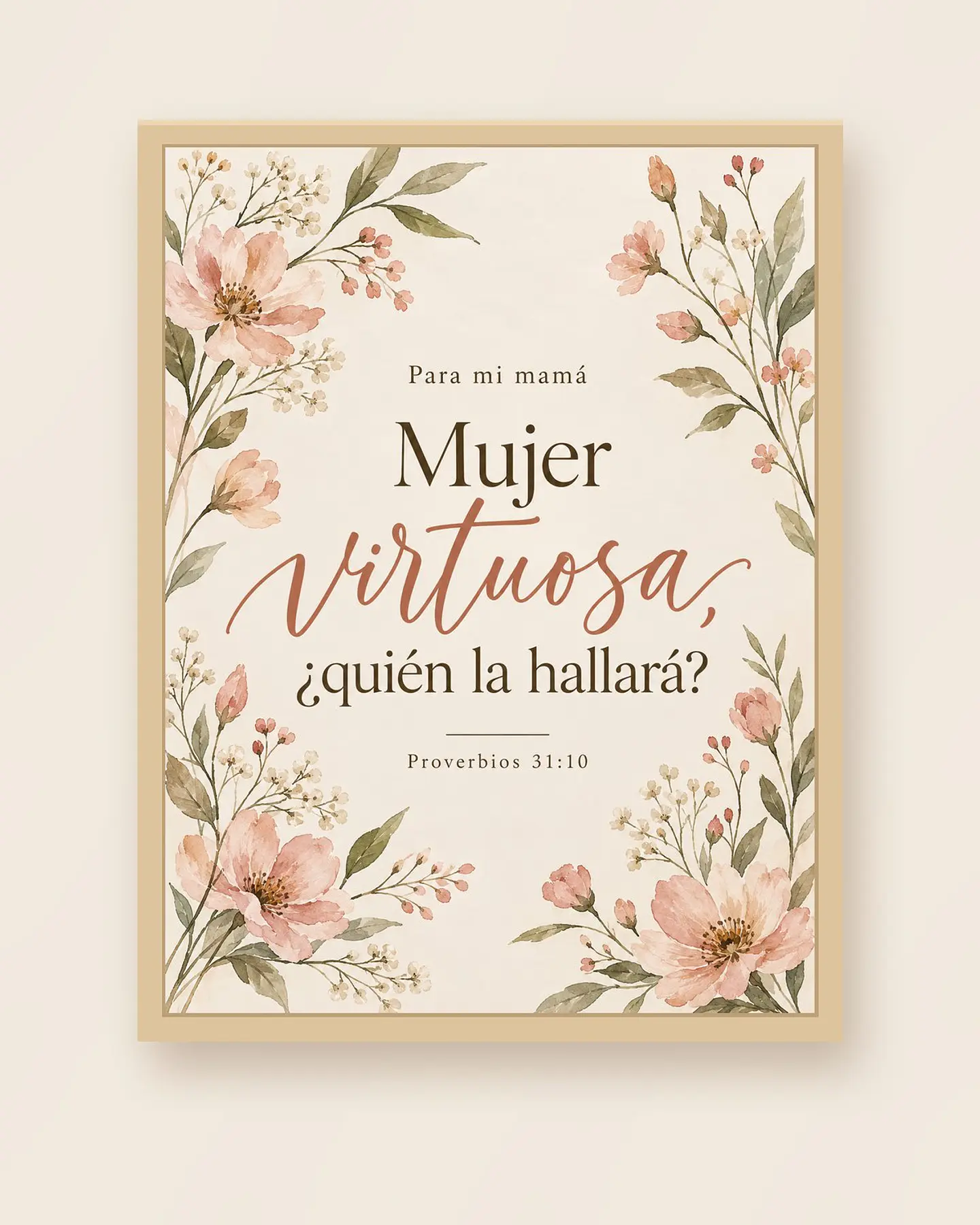 Para mi mamá: Mujer virtuosa, quién la hallará · RG-04 3
