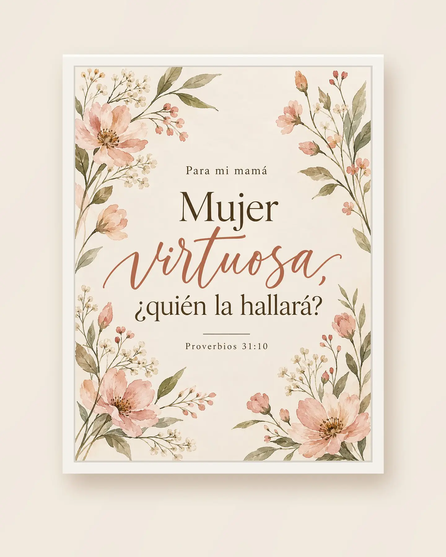 Para mi mamá: Mujer virtuosa, quién la hallará · RG-04 4