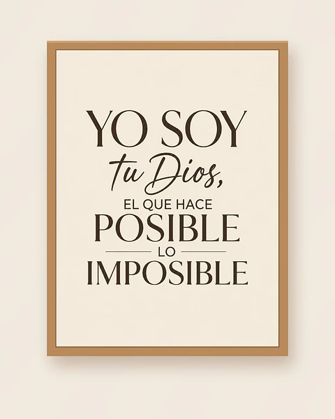 Yo soy tu Dios, el que hace posible lo imposible · ES-01