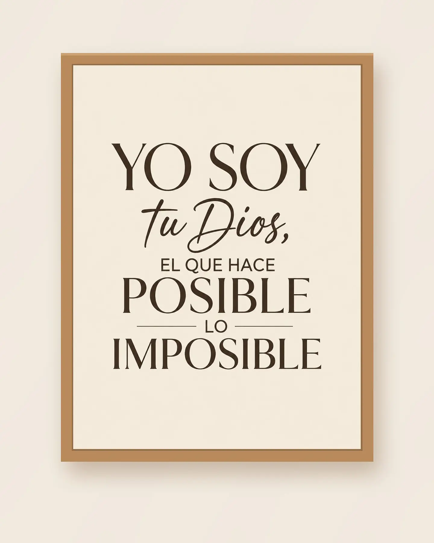 Yo soy tu Dios, el que hace posible lo imposible · ES-01 1