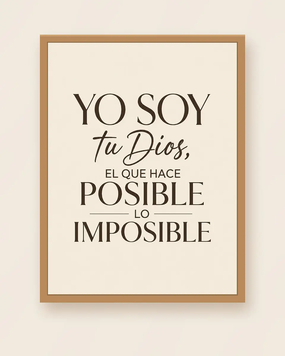 Yo soy tu Dios, el que hace posible lo imposible · ES-01 1