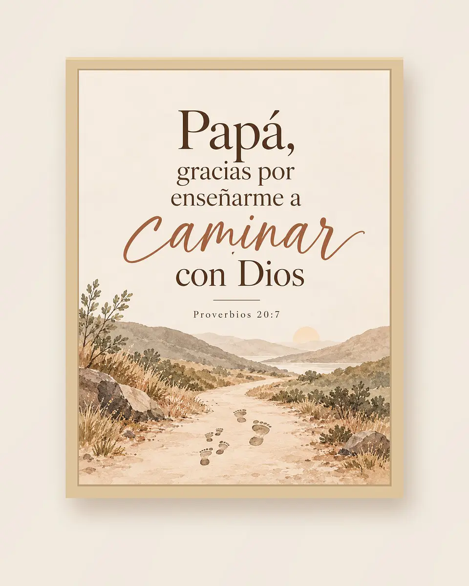 Papá, gracias por enseñarme a caminar con Dios · RG-05 3