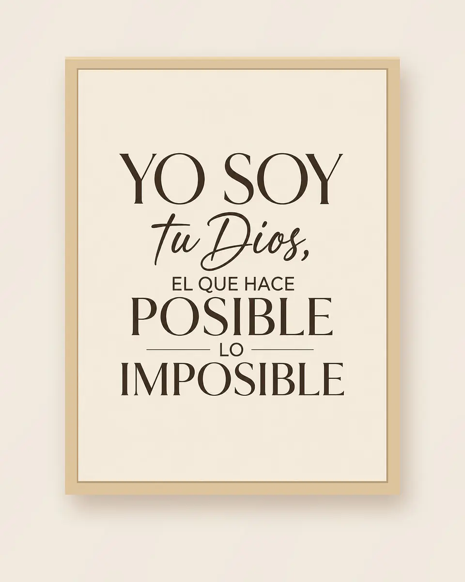 Yo soy tu Dios, el que hace posible lo imposible · ES-01 3