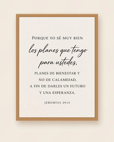 Porque yo sé los planes que tengo para ustedes · ES-03