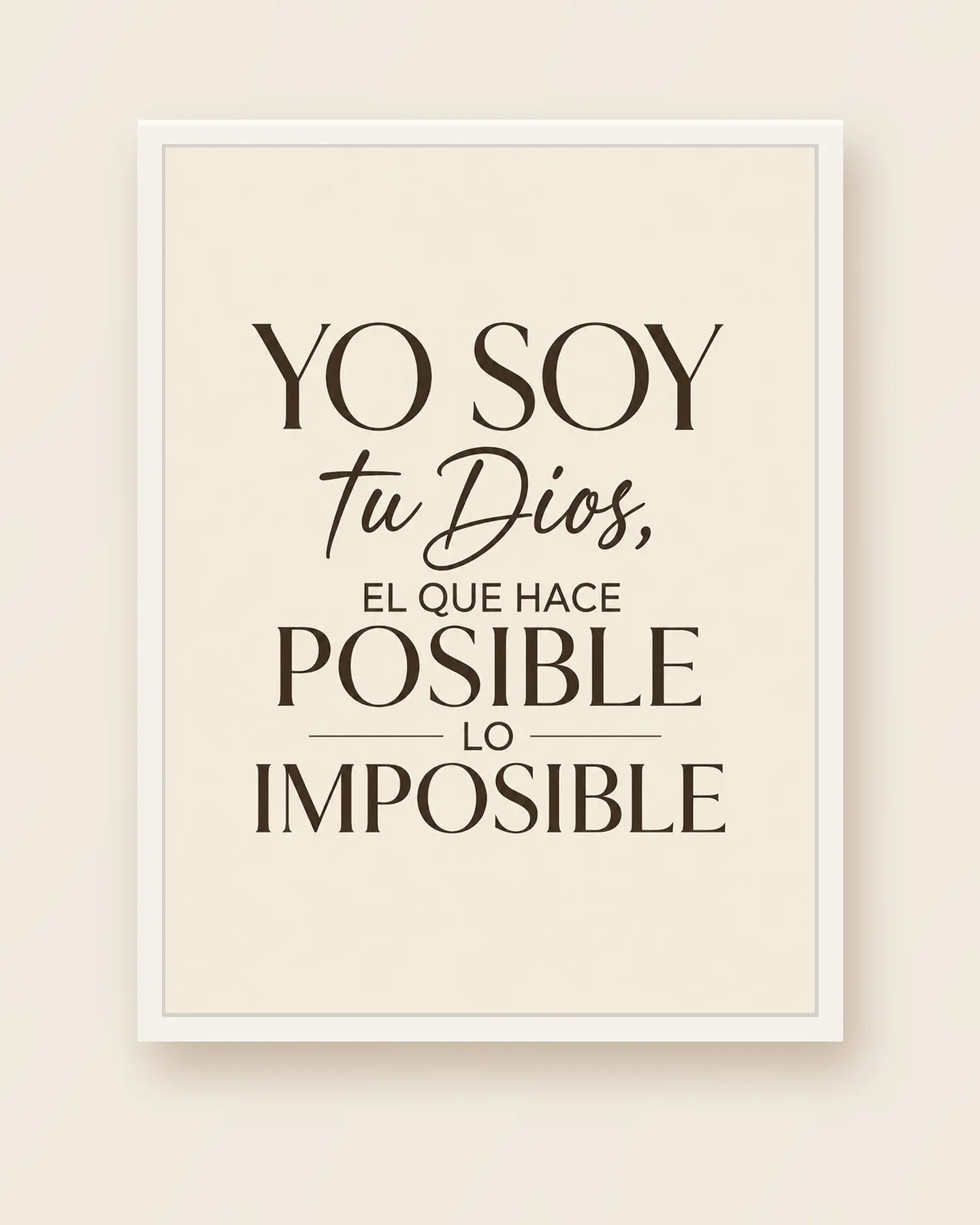 Yo soy tu Dios, el que hace posible lo imposible · ES-01 4