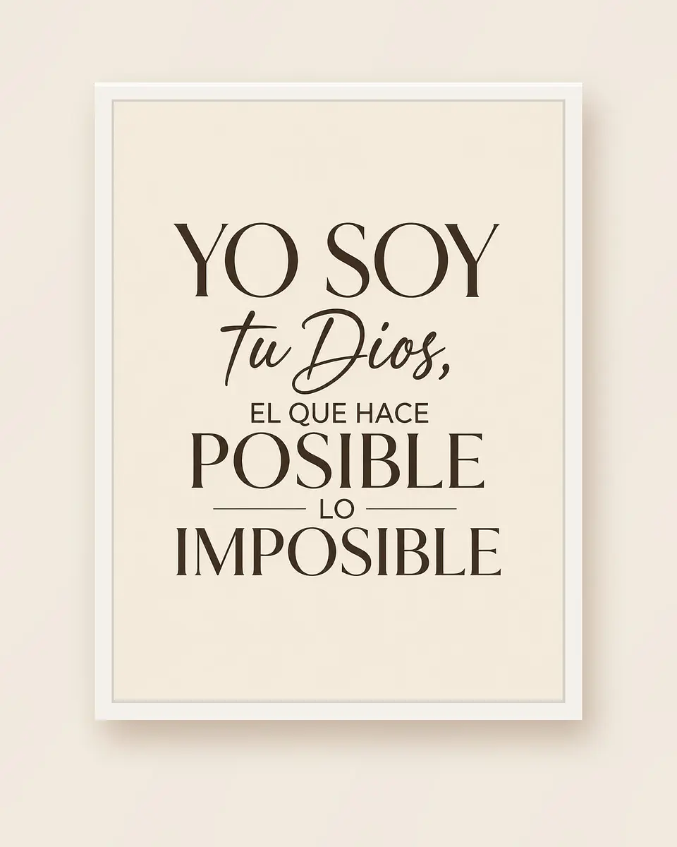 Yo soy tu Dios, el que hace posible lo imposible · ES-01 4