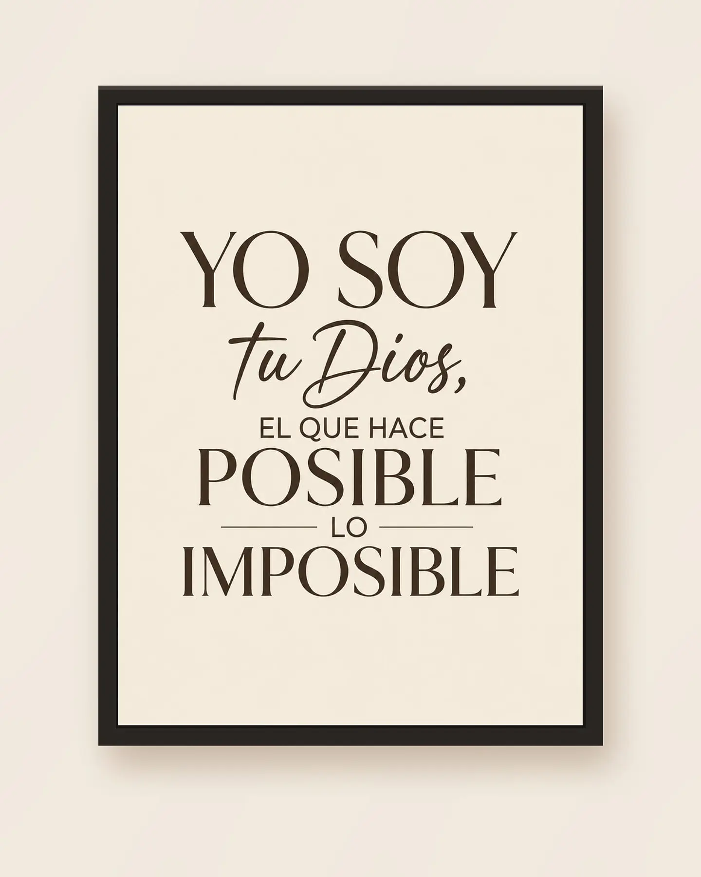Yo soy tu Dios, el que hace posible lo imposible · ES-01 5