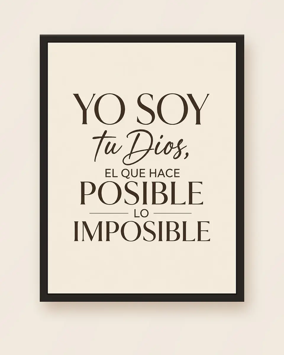 Yo soy tu Dios, el que hace posible lo imposible · ES-01 5