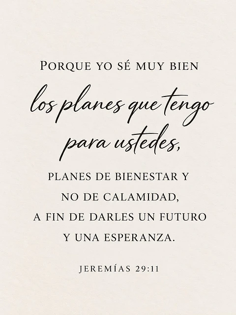 Porque yo sé los planes que tengo para ustedes · ES-03
