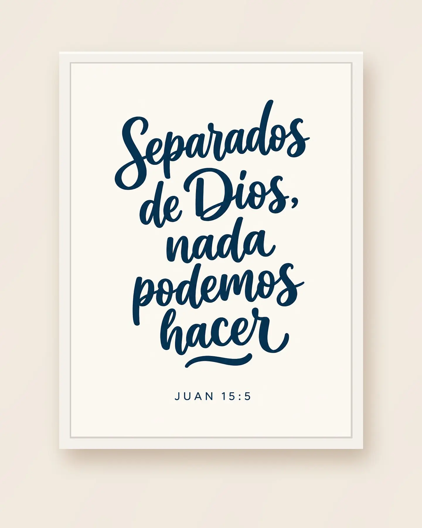 Separados de Dios, nada podemos hacer · QS-01 4