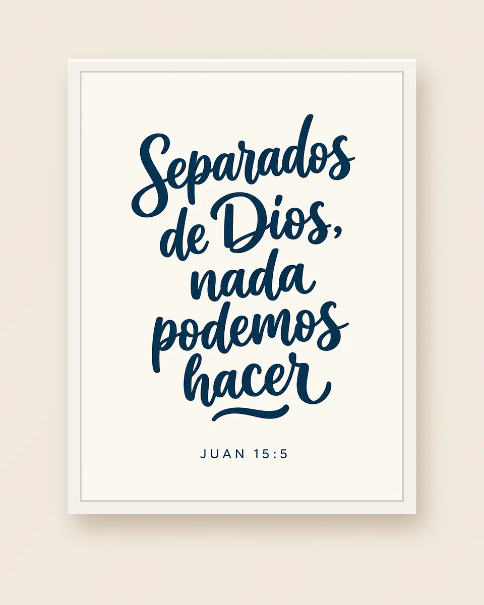 Separados de Dios, nada podemos hacer · QS-01 4