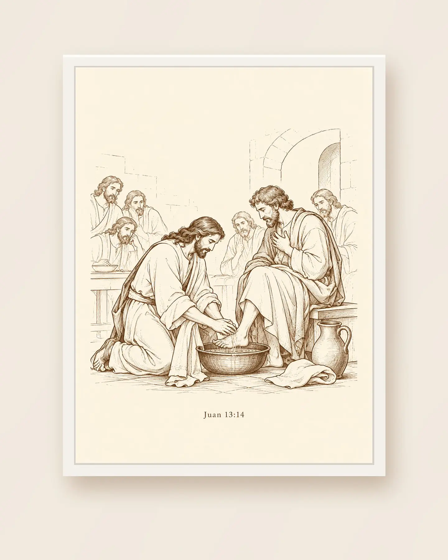 Jesús lava los pies (line art) · ER-09 4