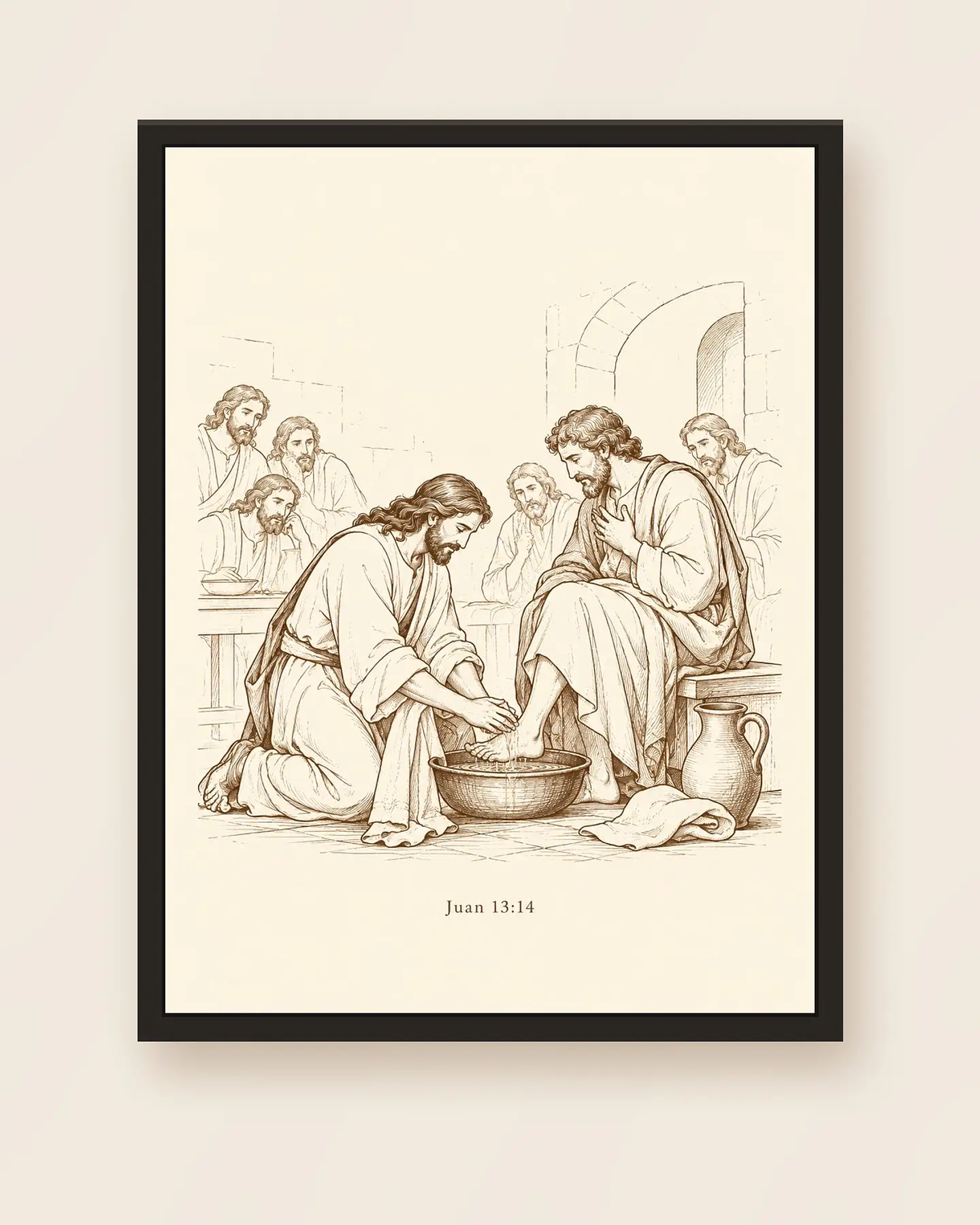 Jesús lava los pies (line art) · ER-09 5