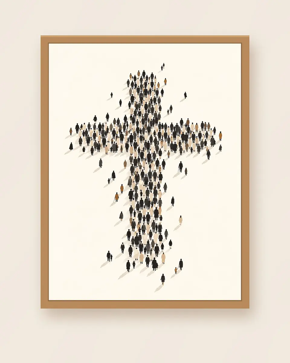 Multitud que forma la cruz · QS-12 1