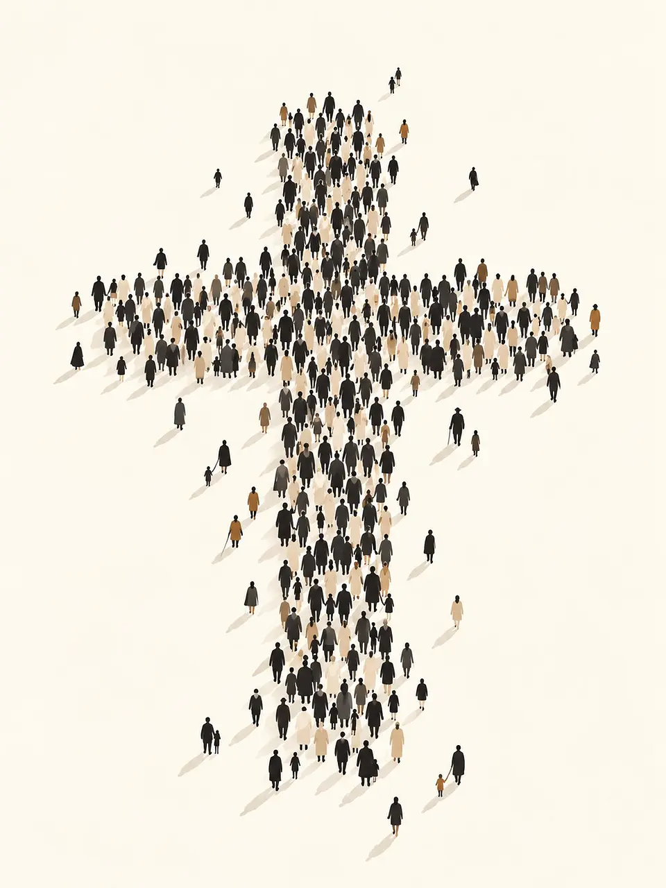 Multitud que forma la cruz · QS-12 2