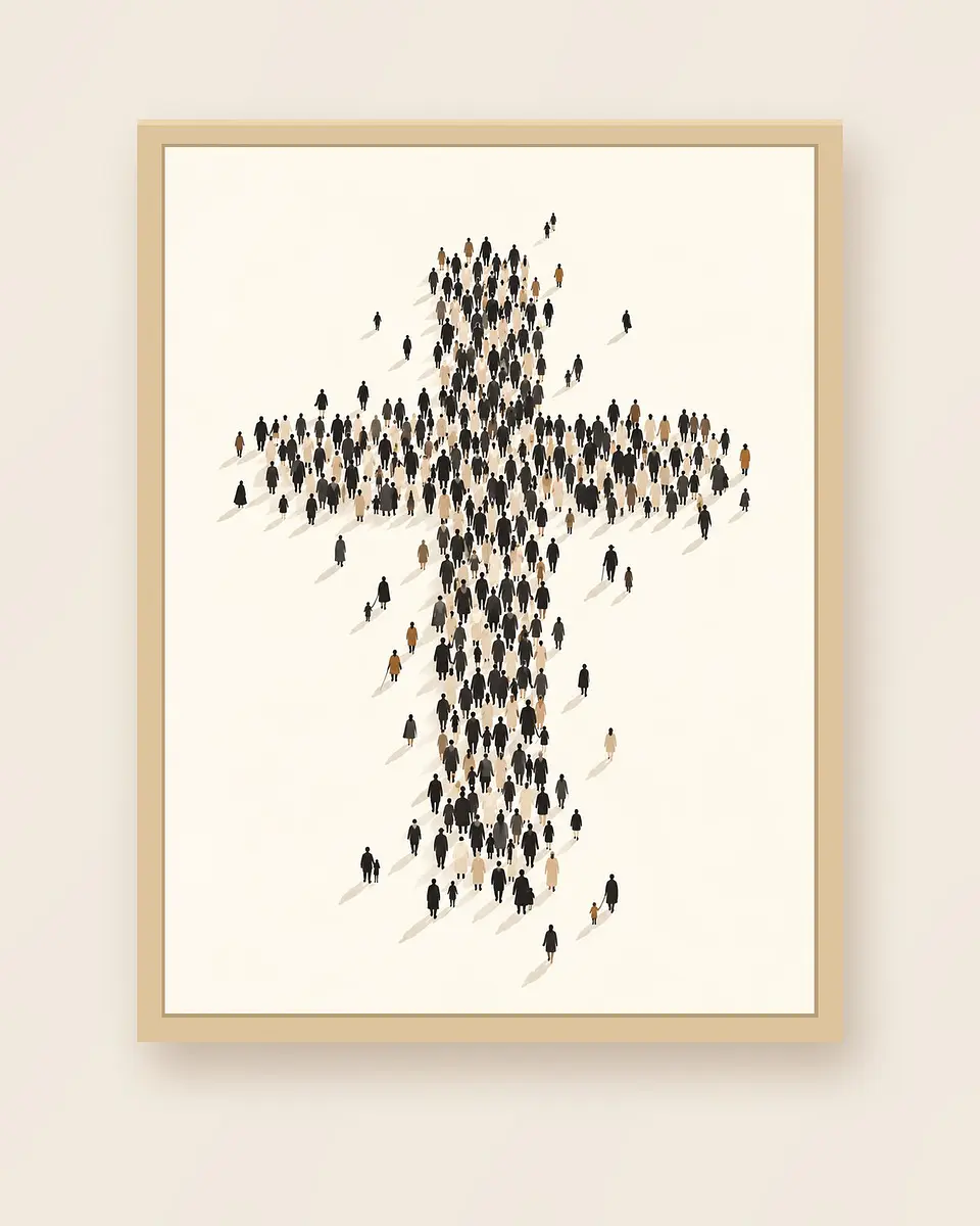 Multitud que forma la cruz · QS-12 3