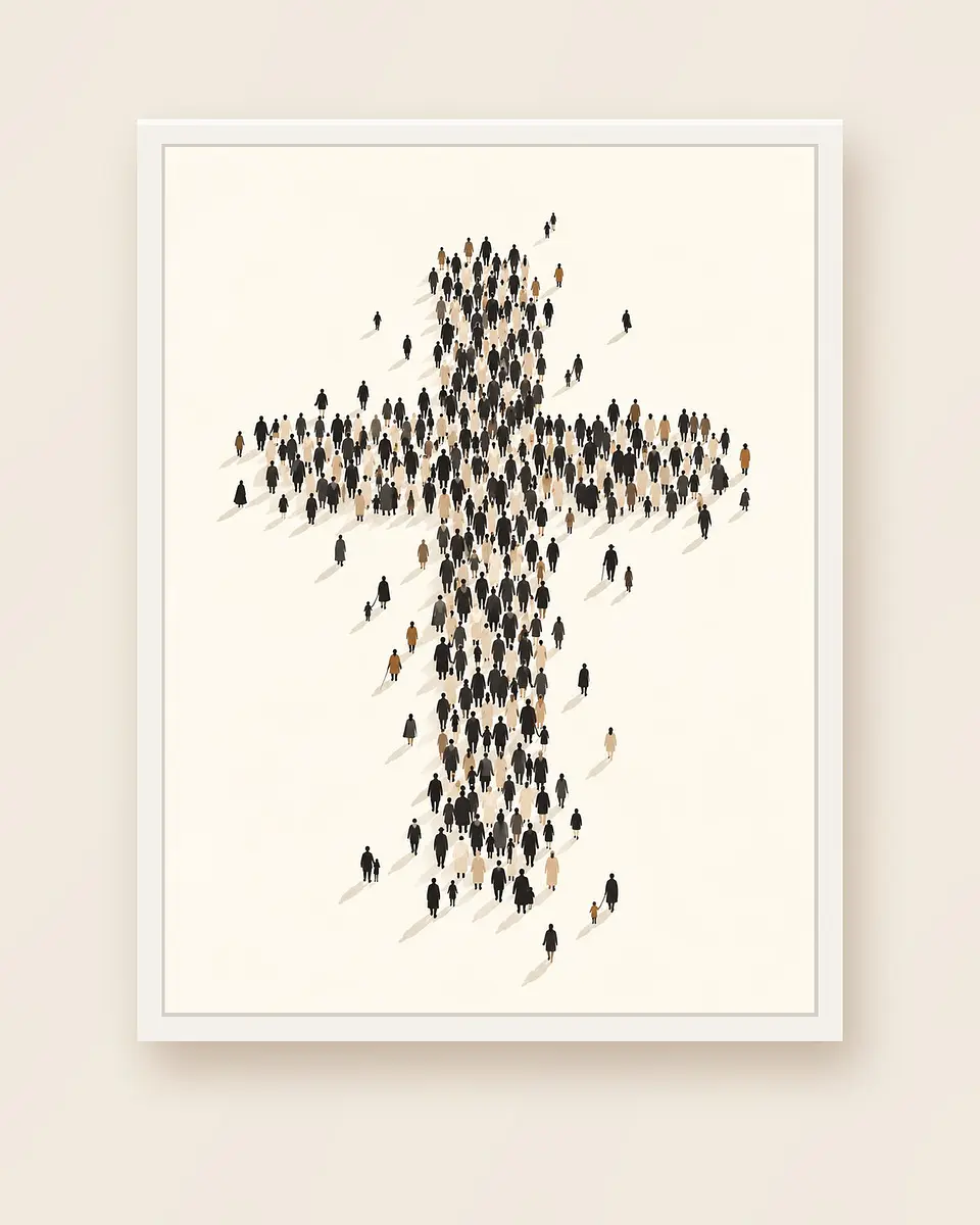 Multitud que forma la cruz · QS-12 4