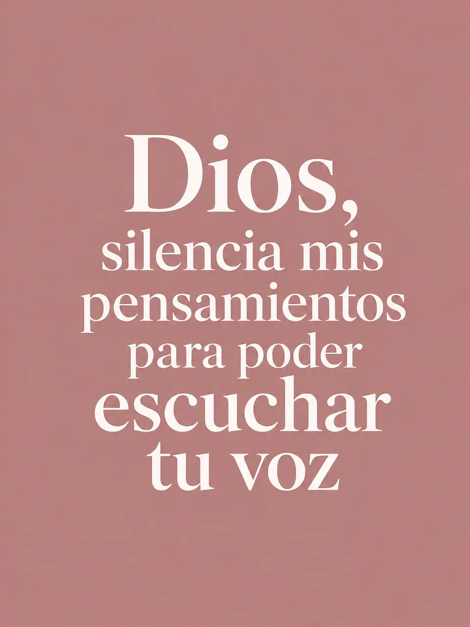 Dios, silencia mis pensamientos para poder escuchar Tu voz · PC-02 2