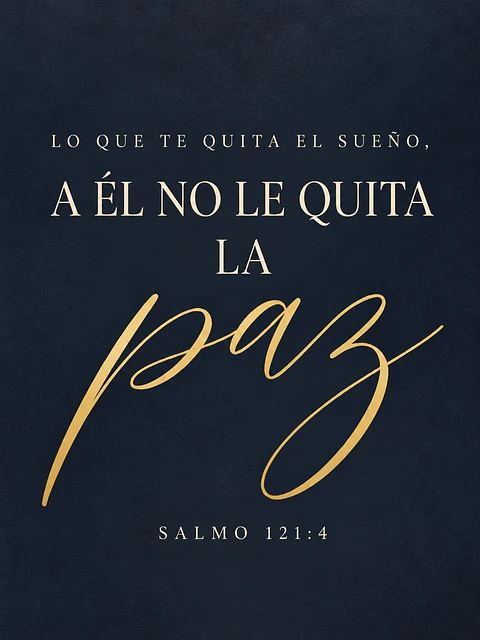 Lo que te quita el sueño, a Él no le quita la paz · PC-05