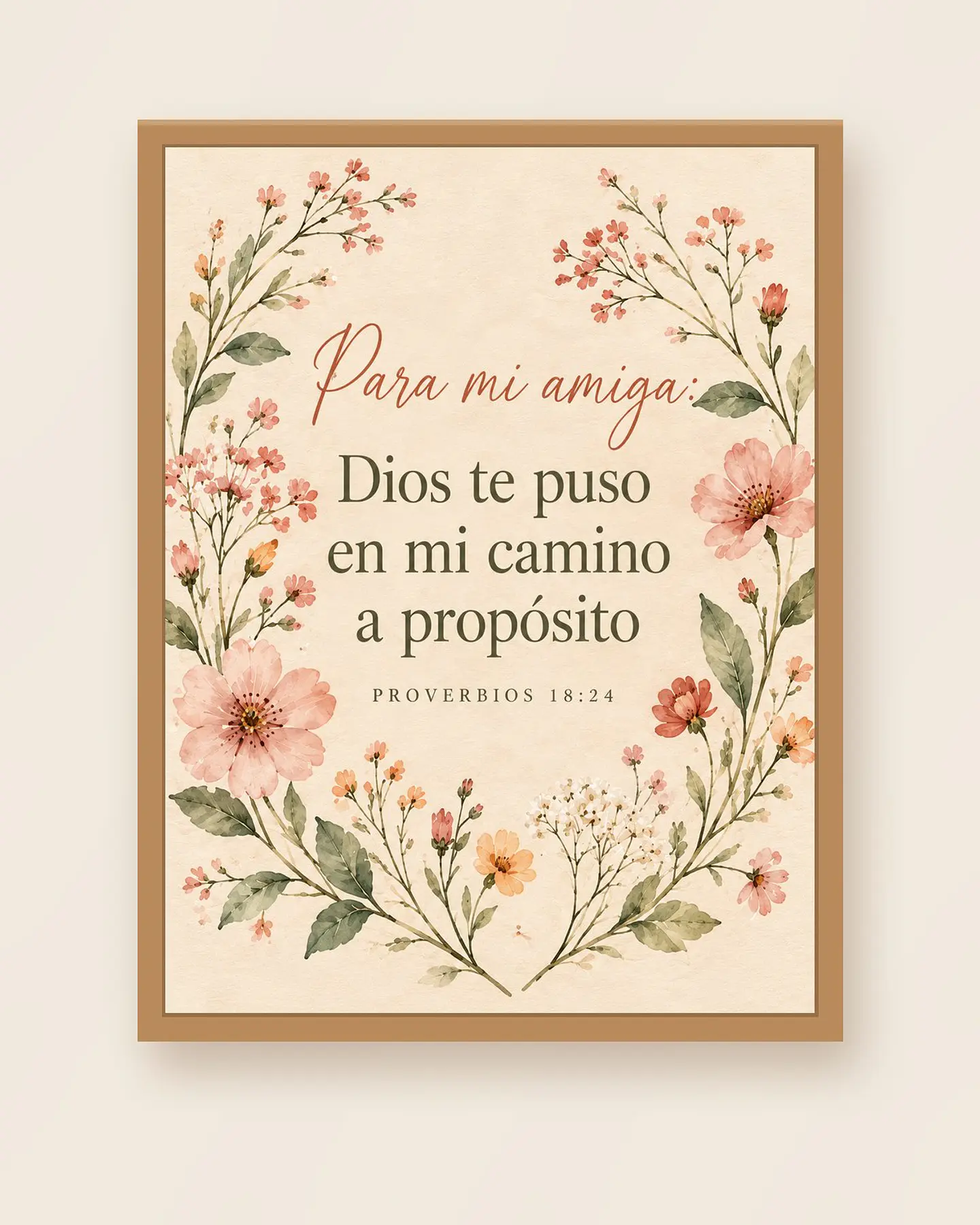 Para mi amiga: Dios te puso en mi camino a propósito · RG-03 1