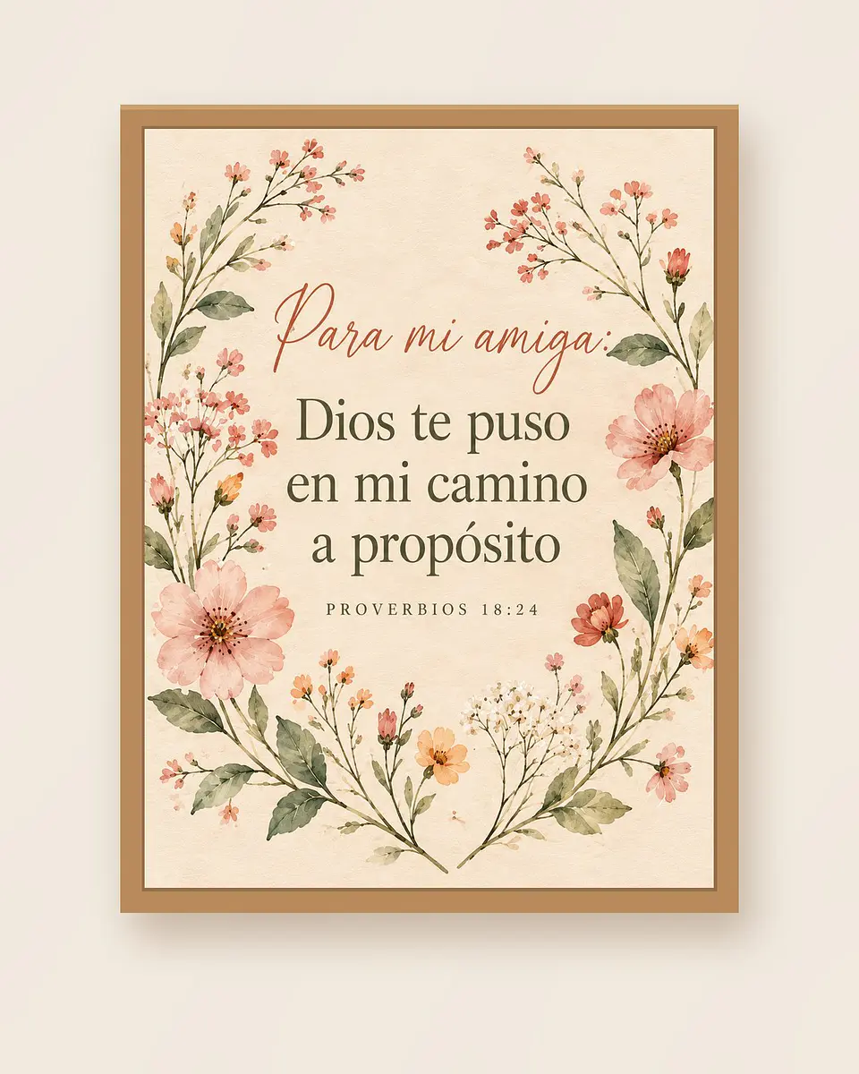 Para mi amiga: Dios te puso en mi camino a propósito · RG-03 1