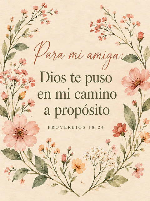 Para mi amiga: Dios te puso en mi camino a propósito · RG-03