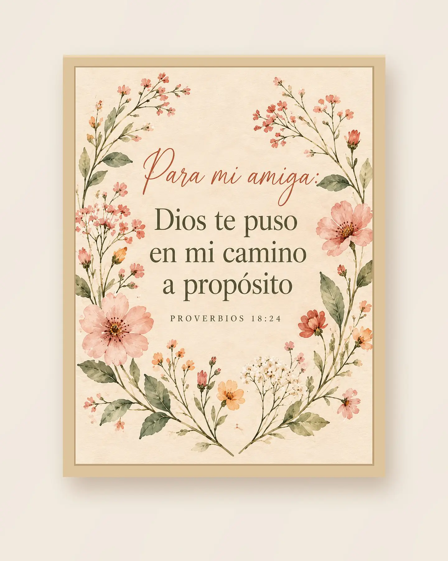 Para mi amiga: Dios te puso en mi camino a propósito · RG-03 3