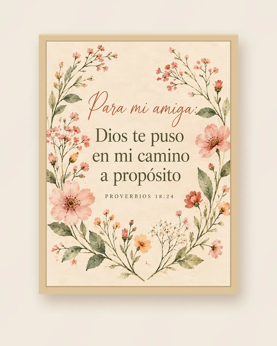 Para mi amiga: Dios te puso en mi camino a propósito · RG-03 3