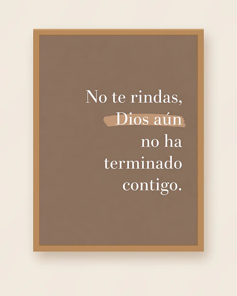 No te rindas, Dios aún no ha terminado contigo · ES-07