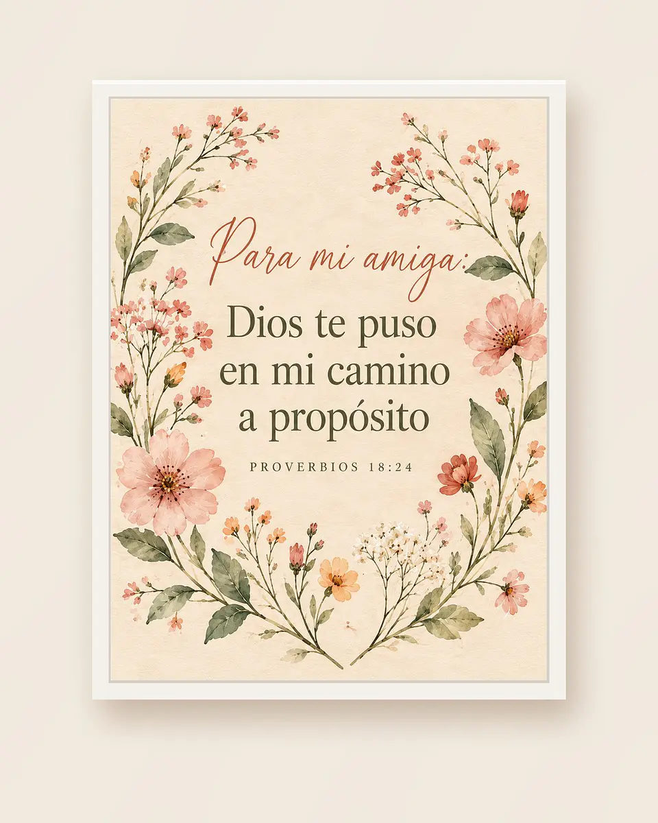 Para mi amiga: Dios te puso en mi camino a propósito · RG-03 4