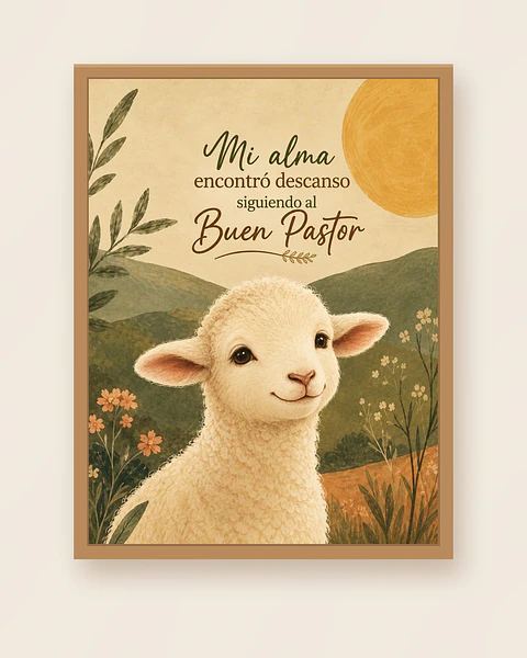 Mi alma encontró descanso siguiendo al Buen Pastor (cordero) · SF-01